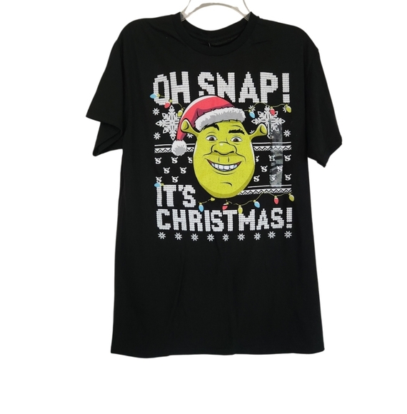 Shrek Christmas Graphic T-Shirt Sz Med Nwt - Picture 1 of 2